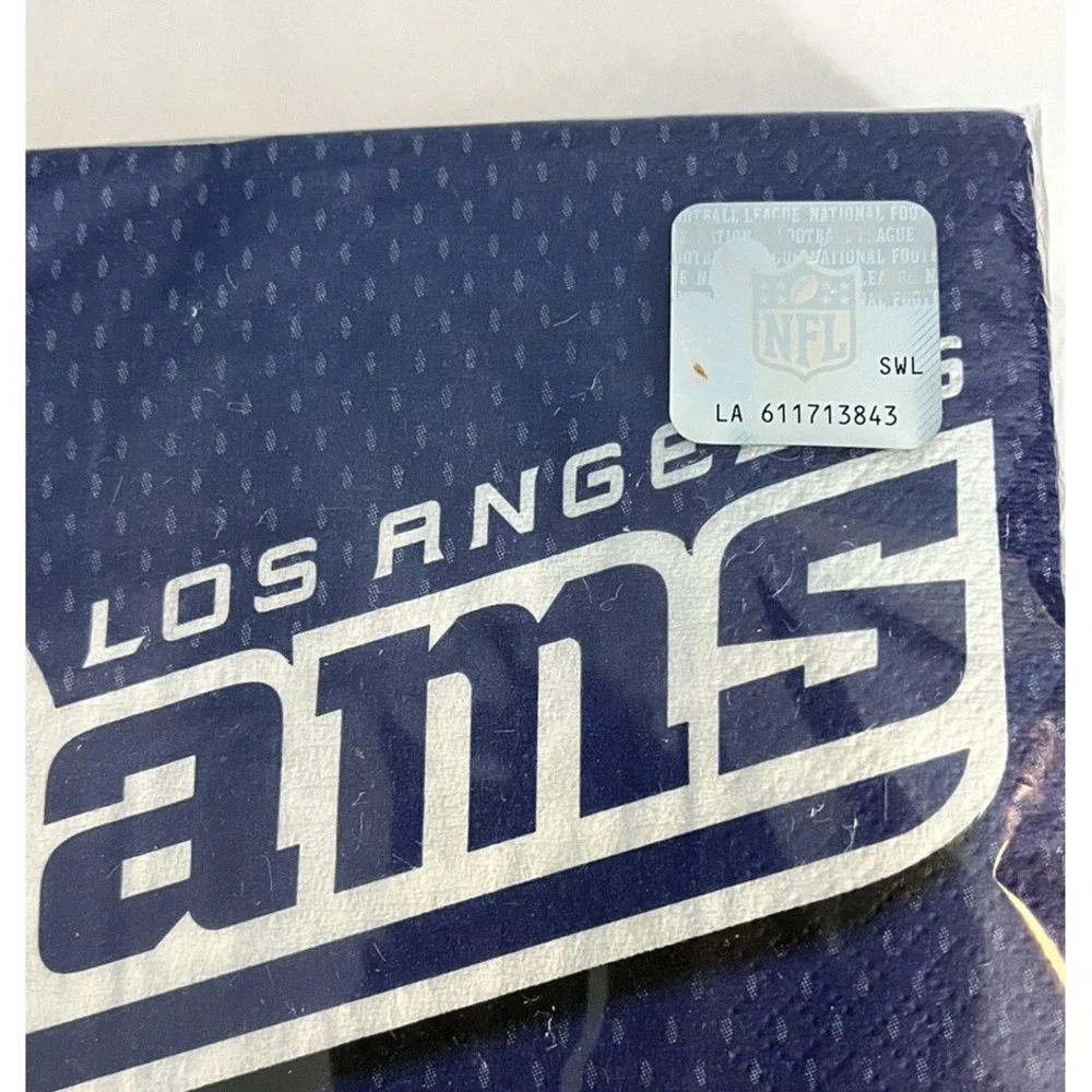 Vintage LA Rams Luncheon Napkins NFL Football Party Un-Opened Pack of 36 2ply